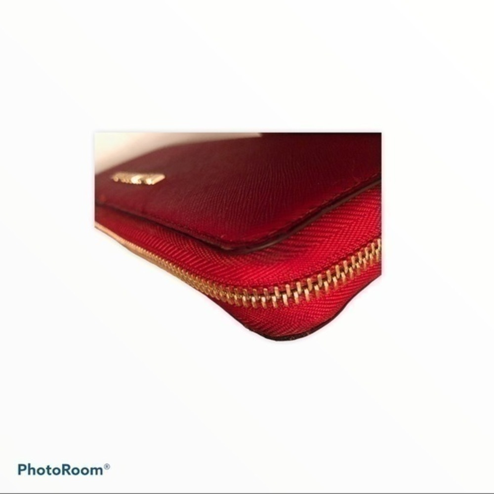Michael kors red leather wristlet wallet clutch - Picture 7 of 12